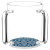 Lucite Wash Cup with Blue Designed Painted Base
