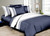 Greek Chain Navy Linen Set