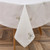 Butterfly Linen Look White Tablecloth
