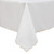 Gold Scalloped Linen Look White Tablecloth