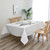 Twist Lace Tablecloth White Lined
