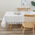 Lace Flower Tablecloth White Lined