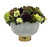White Pot w Gold Accent Floral Decor