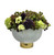 White Pot w Gold Accent Floral Decor