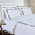 Flora Hotel Pique Offwhite/Black Linen Set