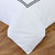 Flora Hotel Pique Offwhite/Black Linen Set
