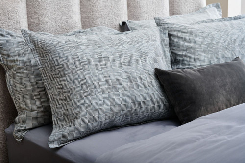 Tartan Blue Linen Set