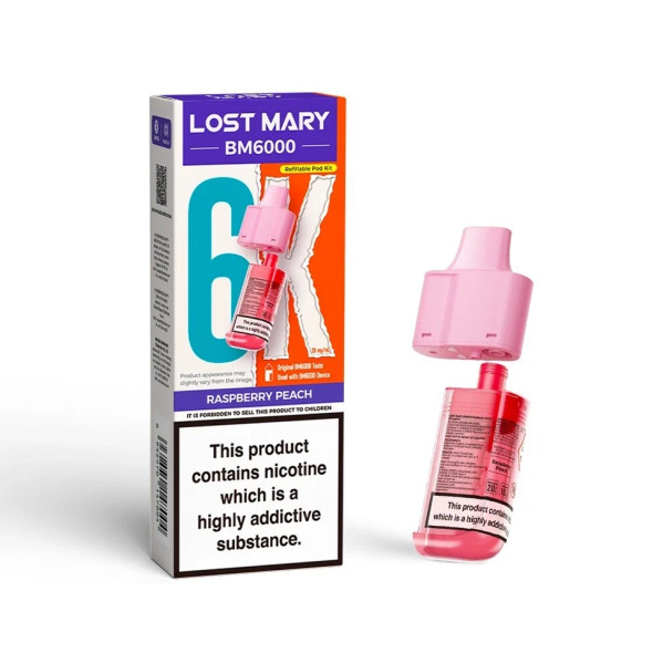 Lost Mary BM6000 Raspberry Peach Replacement Pod