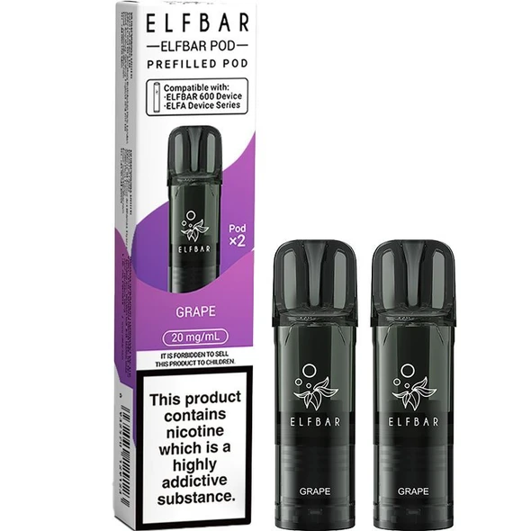Elf Bar 600 Grape Prefilled Pods - 2PK