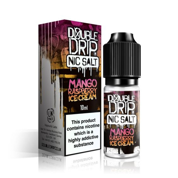 Double Drip Nic Salts Mango Raspberry Ice Cream 10ml