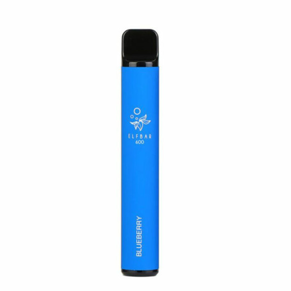 Elf Bar 600 Blueberry 0mg Disposable Vape (Nicotine-Free)