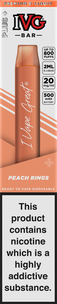 IVG Bar Plus + 800 Peach Rings Disposable Vape