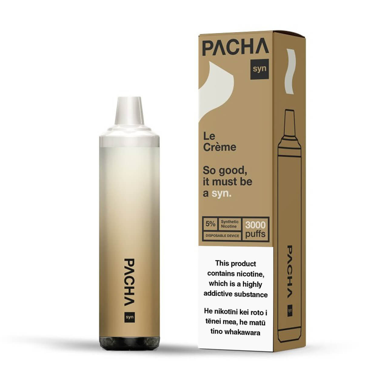 Pachamama Syn 3000 Puff Synthetic Nicotine Disposable-Le Creme