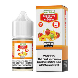 Pod Juice Salt Strawberry Apple Nectarine Tobacco Free Nicotine E-Juice 30ml