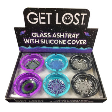 FUJIMA GLASS/SILICONE - ASHTRAY - 6CT