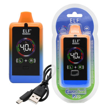 ELF CannDual Pro 650MAH Battery - 1PK Orange Blue