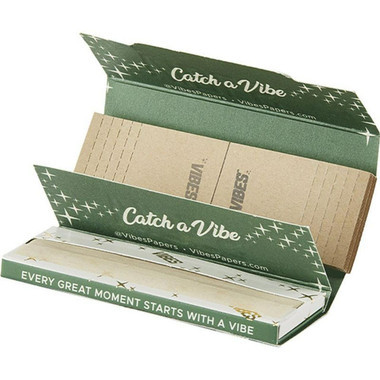 VIBES PAPERS  1-14 TIPS 1PK-50CT ORGANIC HEMP GREEN