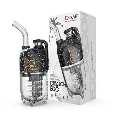 Lookah Dragon Egg Black Silver Spatter