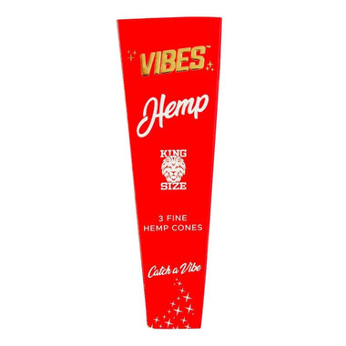 VIBES KING SIZE CONES 1PK-3CT HEMP