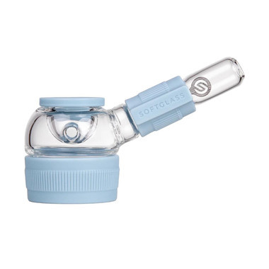 Soft Glass Core Hand Pipe-Cerulean
