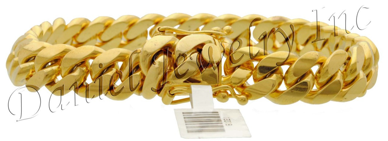 Miami Cuban Link Bracelet in Gold (10mm) | The Gold Gods