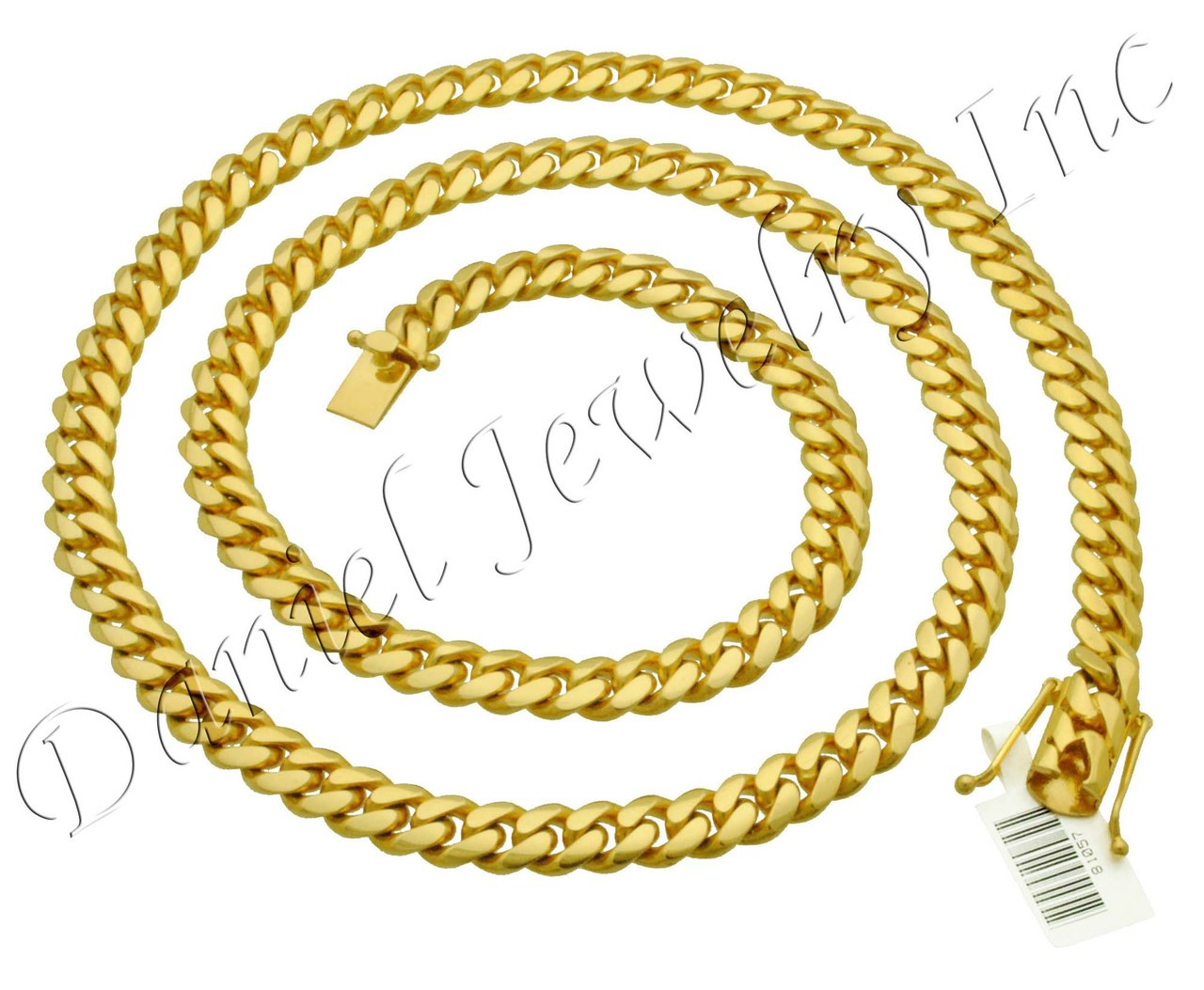 9mm Miami Cuban Link 18k Chain