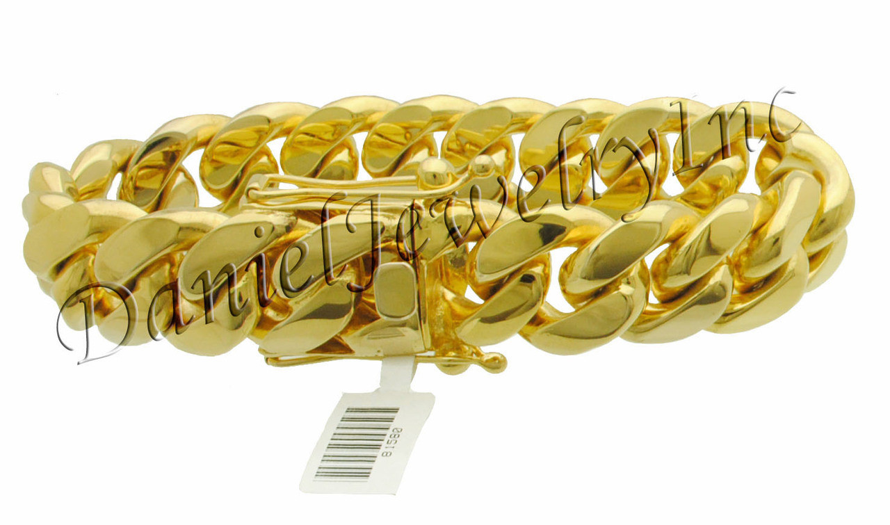 20mm Miami Cuban Link 14k Bracelet