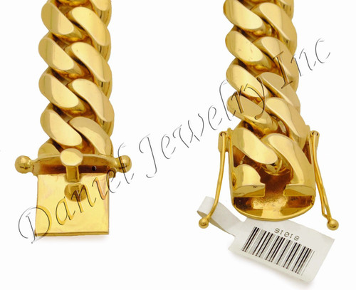 16mm Miami Cuban Link 10k Solid Bracelet