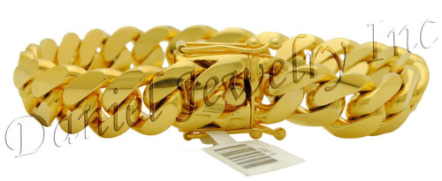 14mm Miami Cuban Link 10k Solid Bracelet