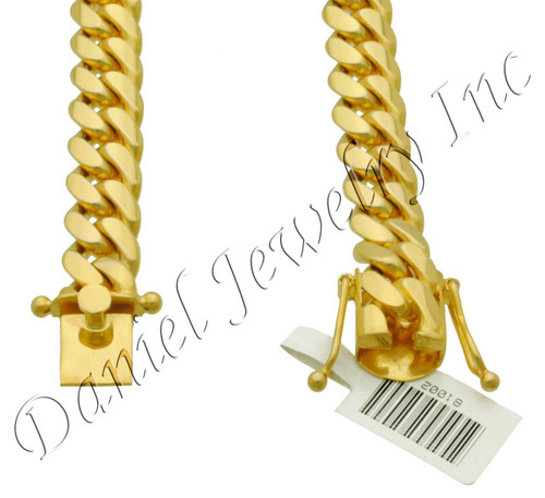 10mm Miami Cuban Link 18k Solid Bracelet