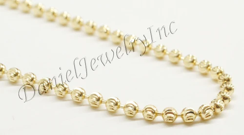 3mm Moon Bead Chain14k gold