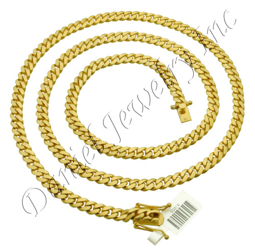 6mm Miami Cuban Link 18k Solid Chain
