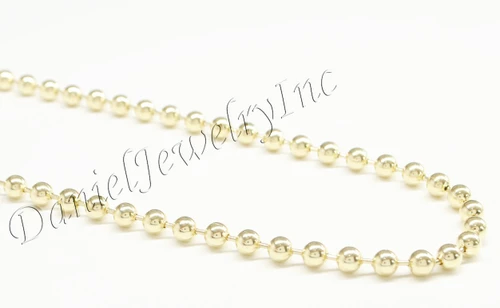 5mm Ball Bead Chain 10k gold