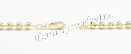  5mm Ball Bead Chain 10k gold