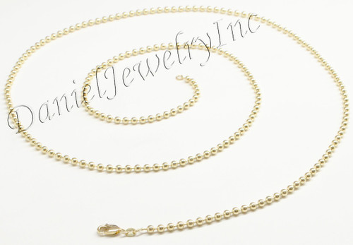 3mm Ball Bead Chain 14k gold