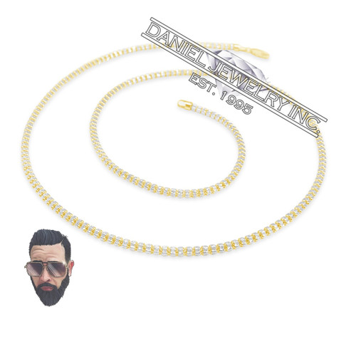 CubaKnow "Ice Twist" Chain 3mm 14k gold