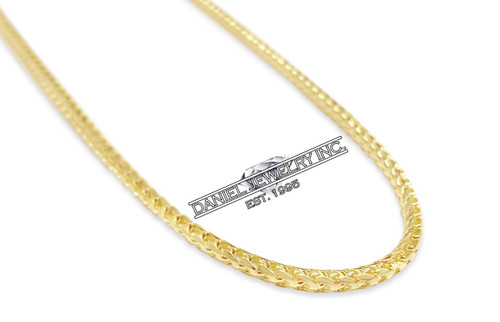 3mm Franco Solid Diamond Cut Chain  10k gold