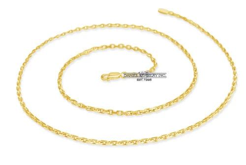 2mm Hermes Chain 14k gold