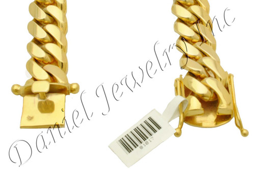 15mm Miami Cuban Link 22k Solid Bracelet