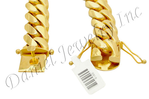 19mm Miami Cuban Link 22k Solid Bracelet