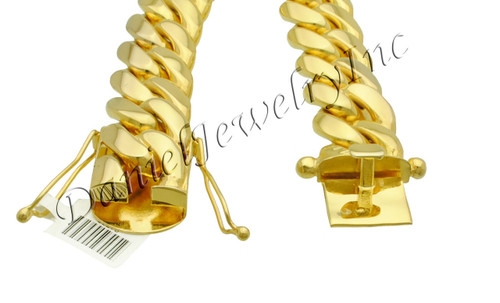 20mm Miami Cuban Link 22k Solid Bracelet 