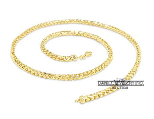 5mm Franco Solid Diamond Cut Chain 10k gold