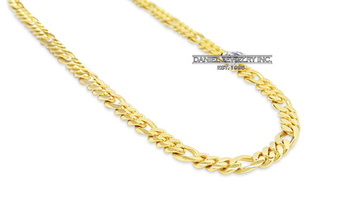 8mm Miami Figaro Cuban Link 10k Solid Chain