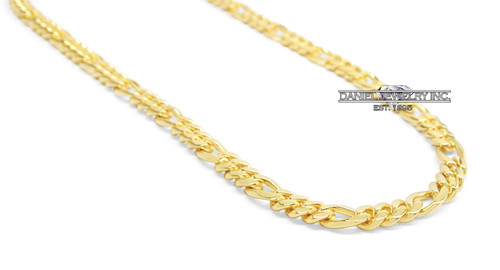 10mm Miami Figaro Cuban Link 10k Solid Chain