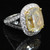 Platinum 14ct Diamond Ring Fancy Yellow GIA Cushion Cut Beautiful 15.1g