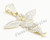 New Angel Ice Yellow Gold 1 5/8" White Diamond 1ct 10k Small Pendant Mini Charm