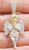 New Angel Ice Yellow Gold 1 5/8" White Diamond .95ct 10k Small Pendant Mini Charm