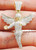 New Angel Ice Yellow Gold 1 3/4" White Diamond 1.37ct 10k Small Pendant Mini Charm