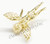 New Angel Semi Ice Yellow Gold 1" White Diamond .60ct 10k Micro Pendant Mini Charm