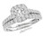 New Bridal Ladies 1.45ct Diamond Wedding Ring White Gold 14k